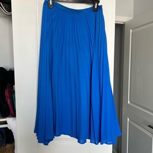 Elegant Blue Pleated Skirt